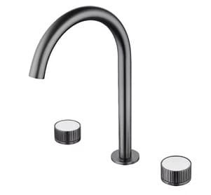 Vòi chậu lavabo nóng lạnh 3 Lỗ mạ hồng Clara CF-67359RG