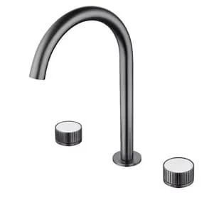 Vòi chậu lavabo nóng lạnh 3 Lỗ mạ hồng Clara CF-67359RG