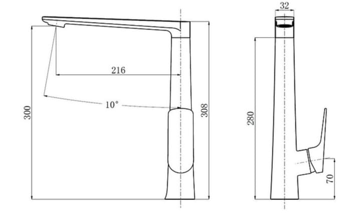 Vòi Chậu Lavabo Nóng Lạnh Mạ Chrome Clara CF-84354
