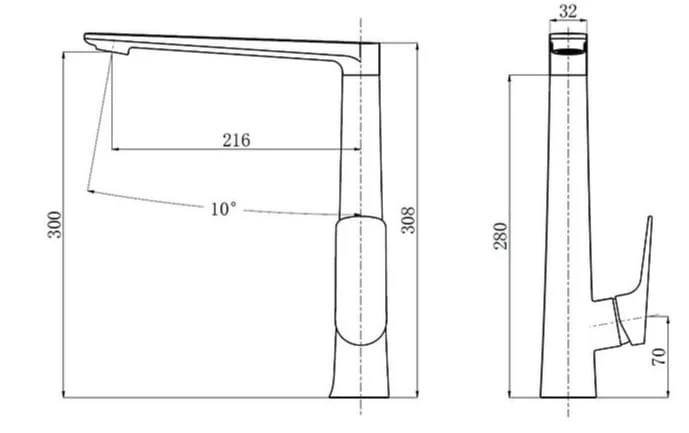 Vòi Chậu Lavabo Nóng Lạnh Mạ Chrome Clara CF-84354