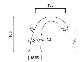 Vòi Chậu Lavabo Nóng Lạnh Mạ Chrome Clara CF-84354