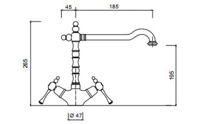 Vòi Chậu Lavabo Nóng Lạnh Mạ Chrome Clara CF-84354