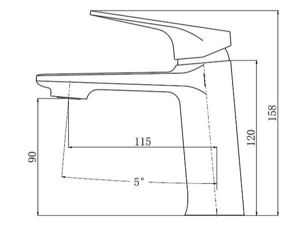 Vòi Chậu Lavabo Nóng Lạnh Mạ Chrome Clara CF-84354
