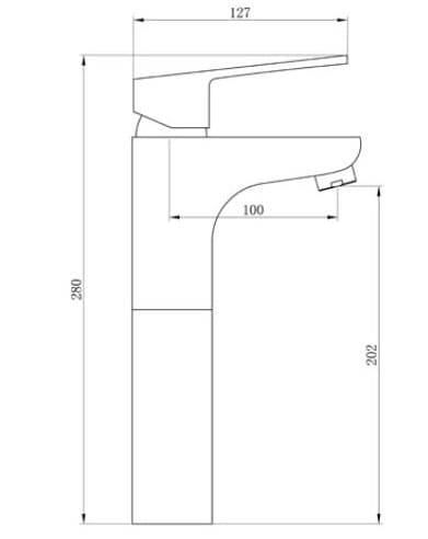 Vòi Chậu Lavabo Nóng Lạnh Mạ Chrome Clara CF-84354
