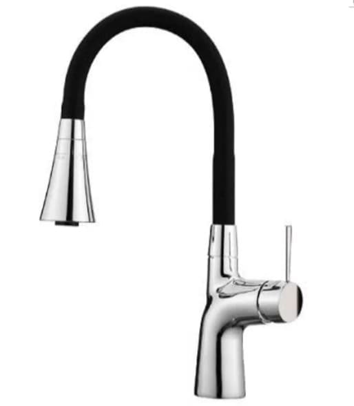 Vòi chậu rửa bát ngỗng dẻo đen Hàn Quốc HADO HU-A7B 