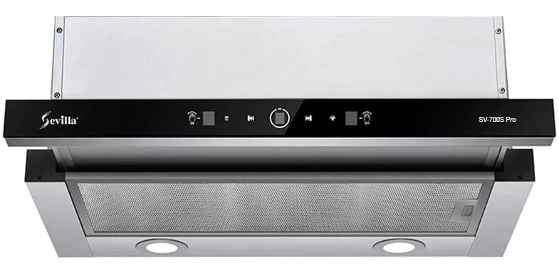 Máy hút mùi inox màu đen Sevilla SV-270B