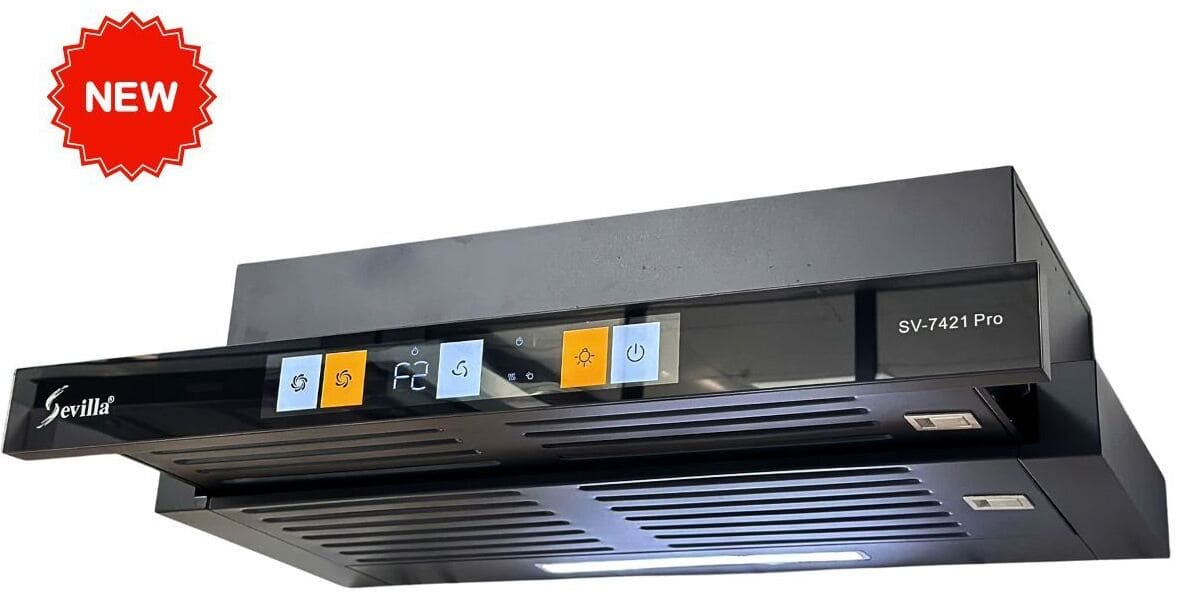 Máy hút mùi inox màu đen Sevilla SV-270B