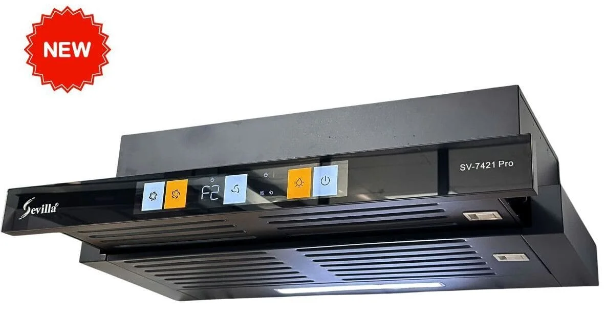 Máy hút mùi inox màu đen Sevilla SV-270B