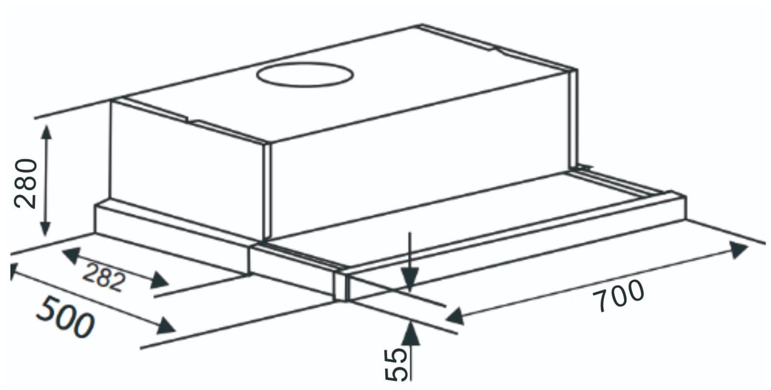 Bản vẽ kỹ thuật máy hút mùi inox Sevilla SV-270