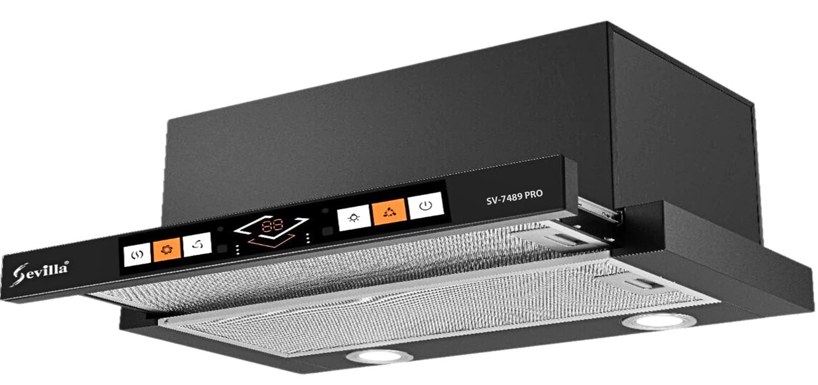 Máy hút mùi inox màu đen Sevilla SV-270B