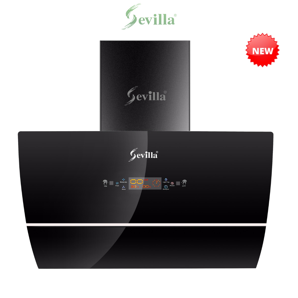 Máy hút khói khử mùi kính vát cao cấp Sevilla SV-PS04