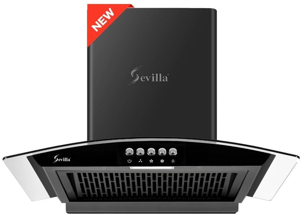 Máy hút khói khử mùi kính cong cao cấp Sevilla SV-6688