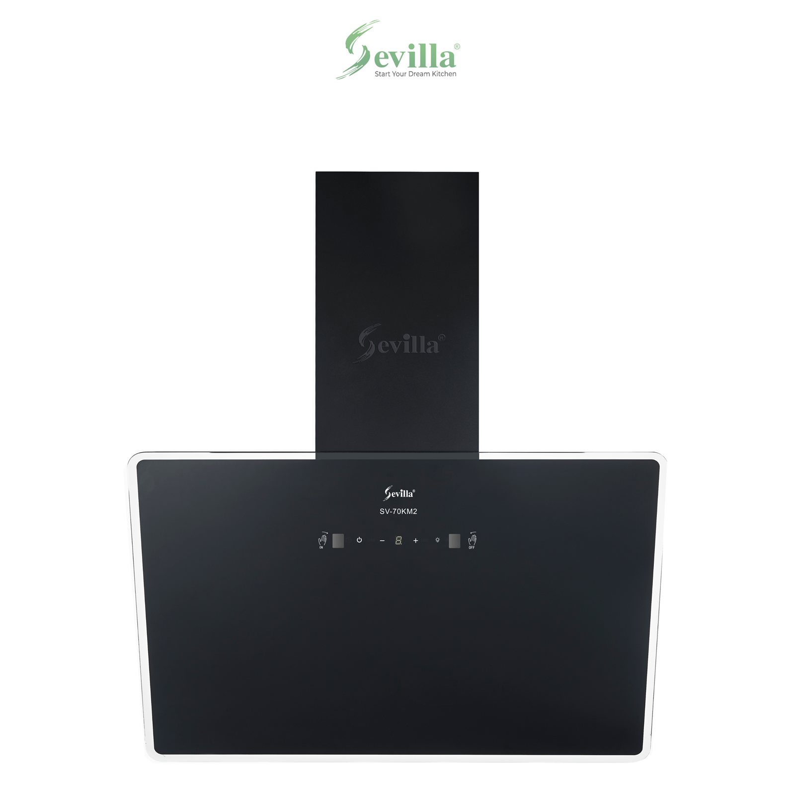 Máy hút khói khử mùi kính vát cao cấp Sevilla SV-90KM2