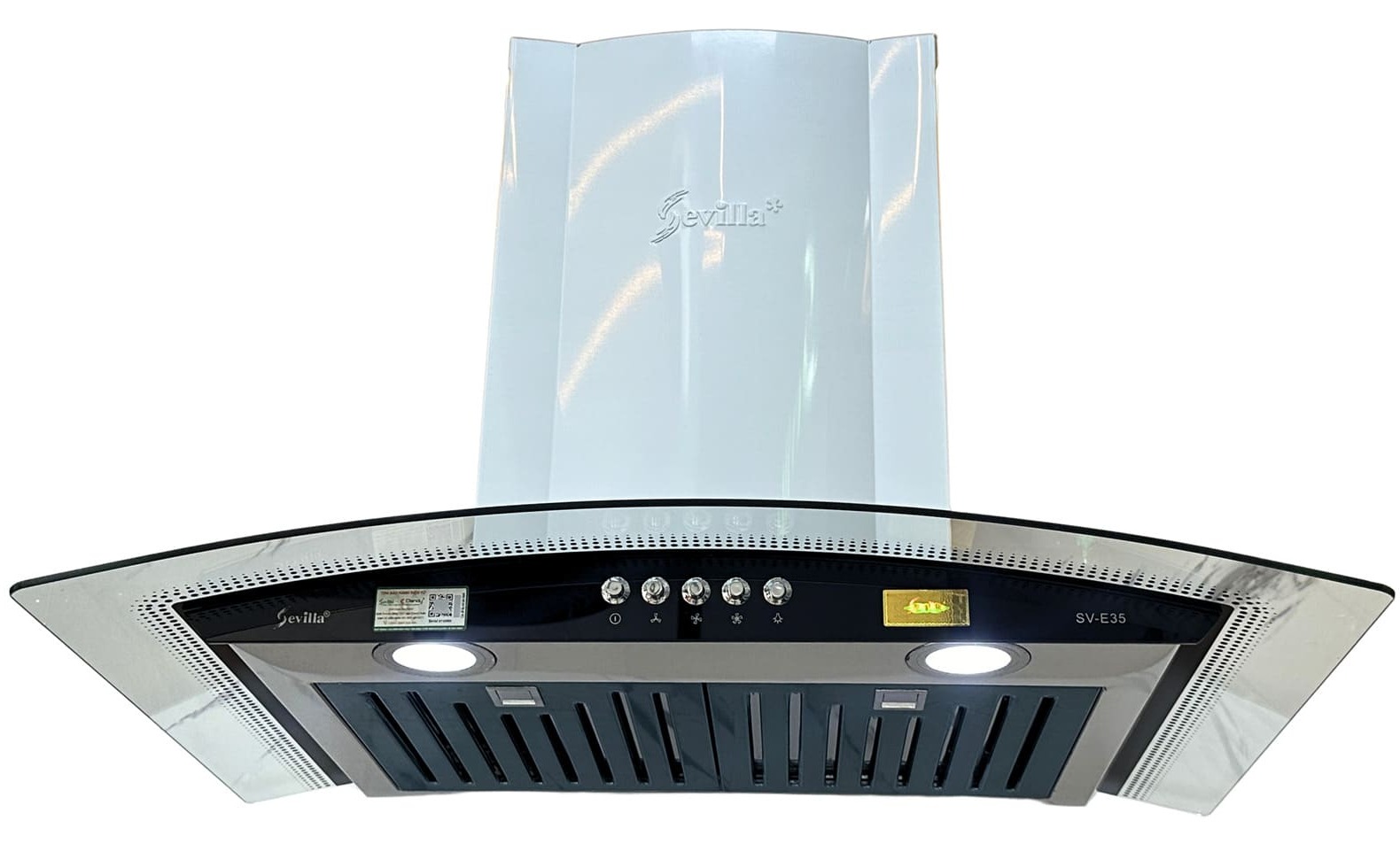Máy hút khói khử mùi kính cong cao cấp Sevilla SV-324