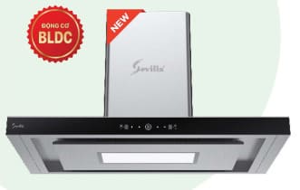 Máy hút khói khử mùi kính cong cao cấp Sevilla SV-328T