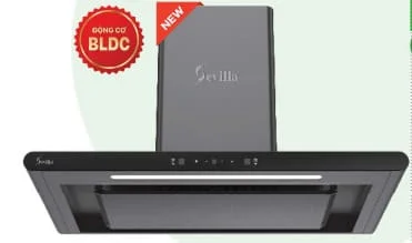 Máy hút khói khử mùi kính cong cao cấp Sevilla SV-328T