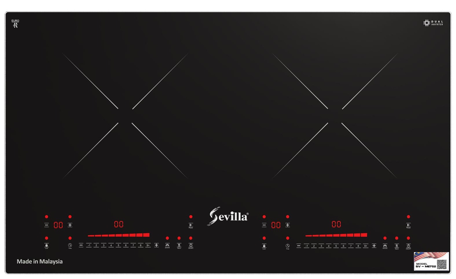 Bếp điện từ 2 vùng nấu cao cấp Sevilla SV-666