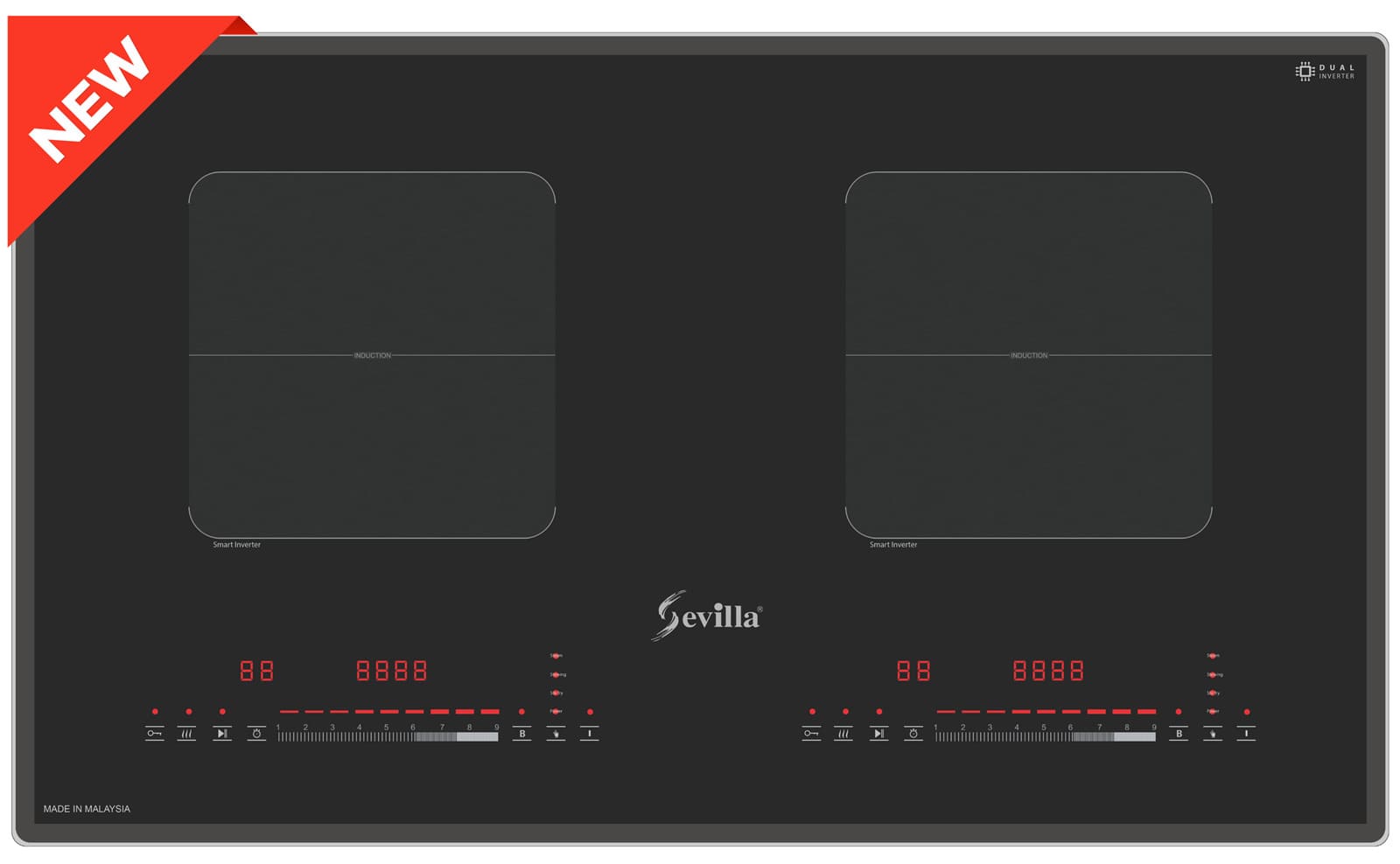 Bếp điện từ 2 vùng nấu cao cấp Sevilla SV-MH024