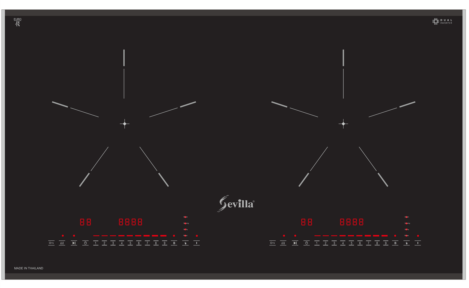 Bếp điện từ 2 vùng nấu cao cấp Sevilla SV-666
