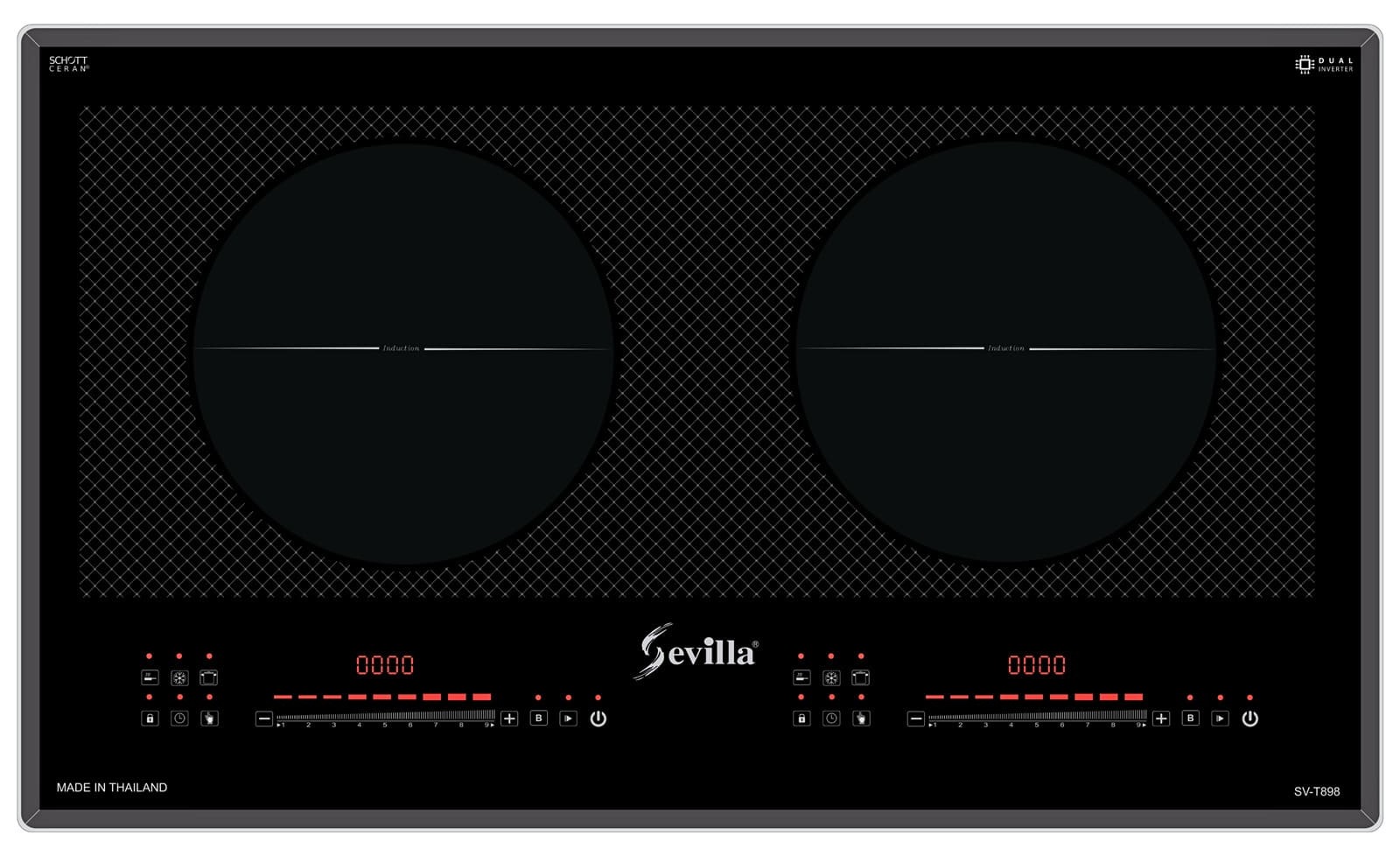 Bếp điện từ 2 vùng nấu cao cấp Sevilla SV-T898