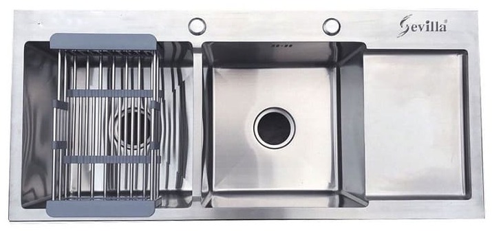 Chậu HANDMADE 01 hố kiểu dáng Châu Âu Sevilla SV-HC combo 7846