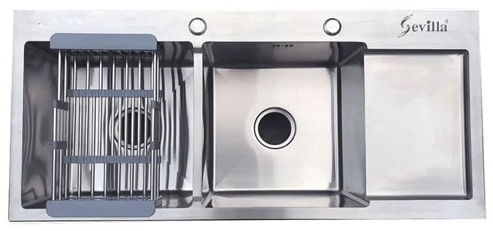 Chậu HANDMADE 01 hố kiểu dáng Châu Âu Sevilla SV-HC combo 7846