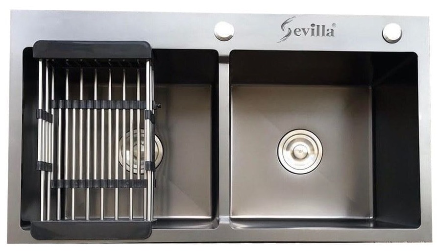 Chậu HANDMADE 01 hố kiểu dáng Châu Âu Sevilla SV-HC combo 7846