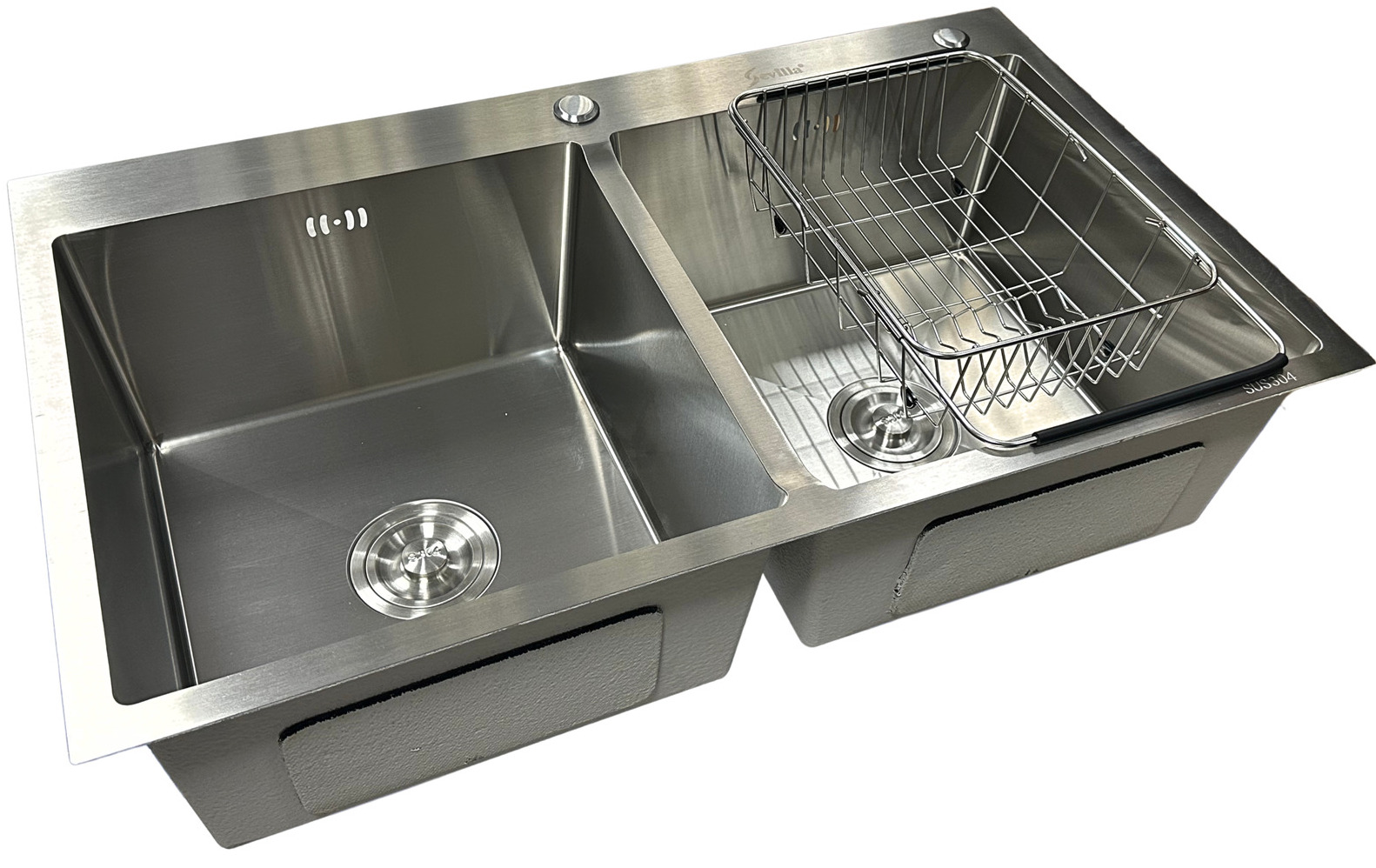 Chậu HANDMADE 01 hố kiểu dáng Châu Âu Sevilla SV-HC combo 7846