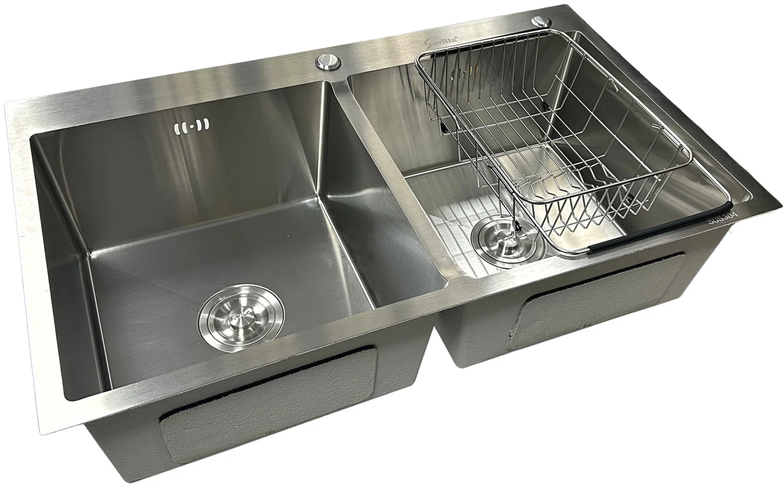 Chậu HANDMADE 01 hố kiểu dáng Châu Âu Sevilla SV-HC combo 7846