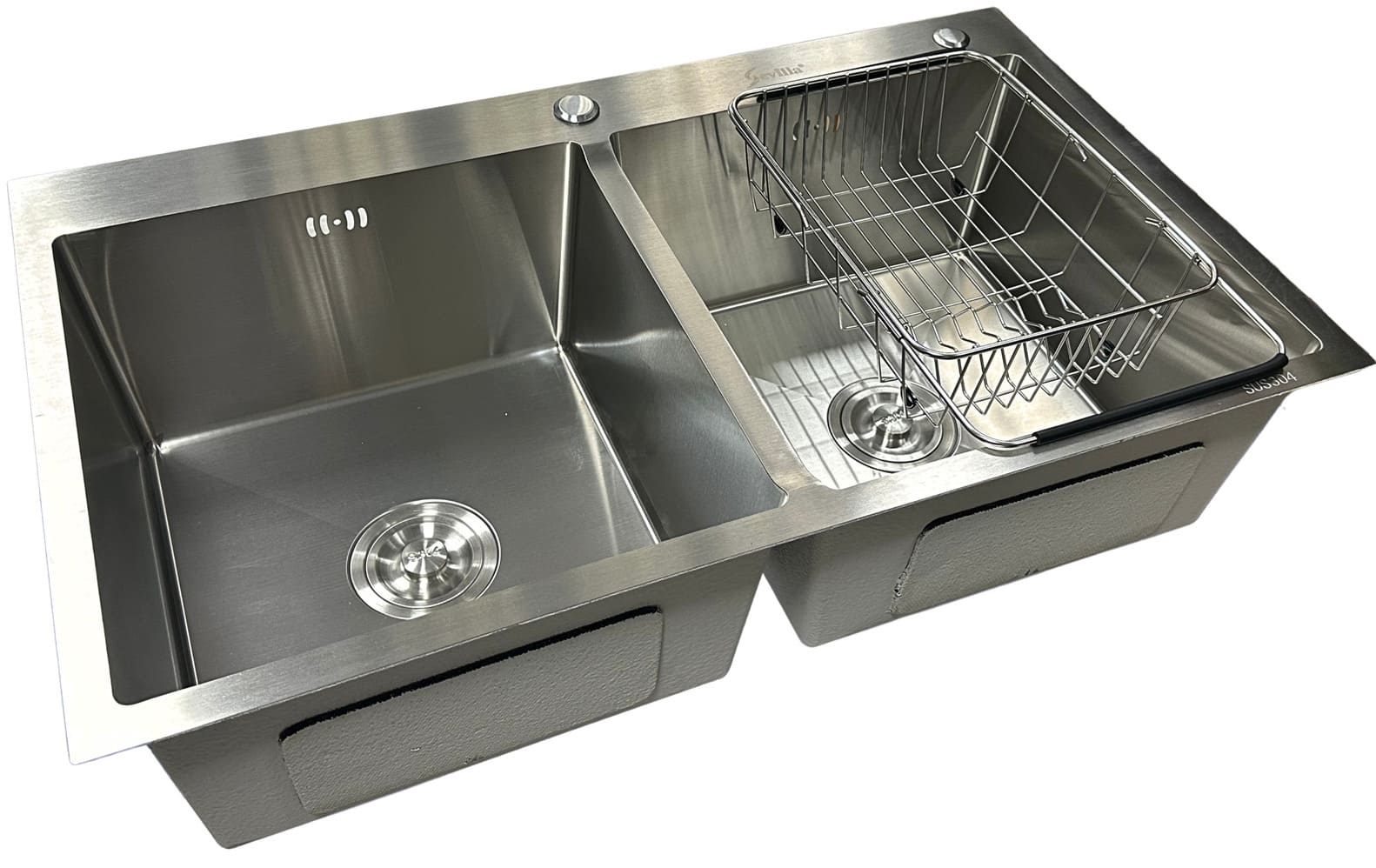 Chậu HANDMADE 01 hố kiểu dáng Châu Âu Sevilla SV-HC combo 7846