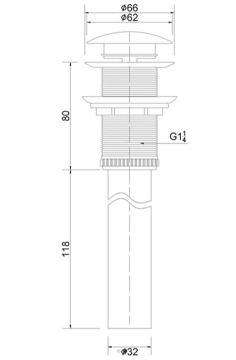 Bản vẽ kỹ thuật đầu xiphong nhấn Clara CP-011BK