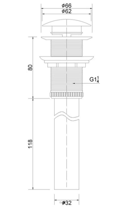 Bản vẽ kỹ thuật đầu xiphong nhấn Clara CP-011BK