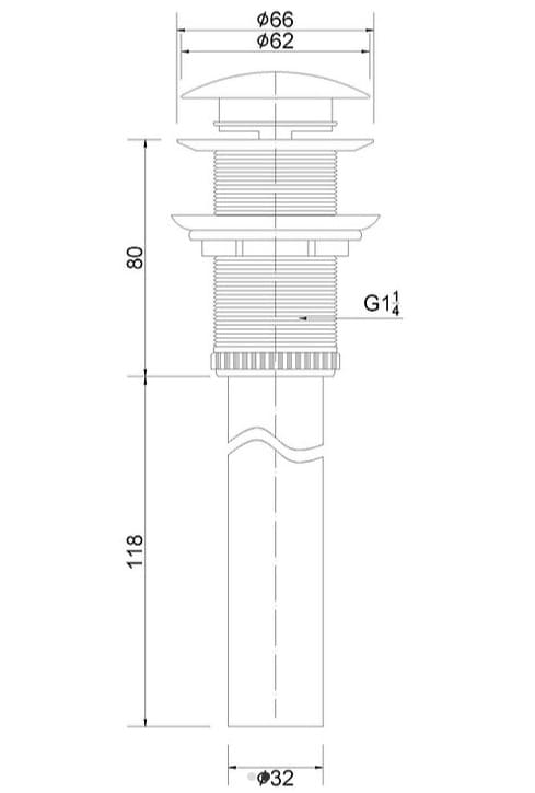 Bản vẽ kỹ thuật đầu xiphong nhấn Clara CP-011BK
