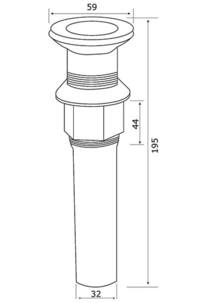 Bản vẽ kỹ thuật đầu xiphong nhấn Clara CP-011BK
