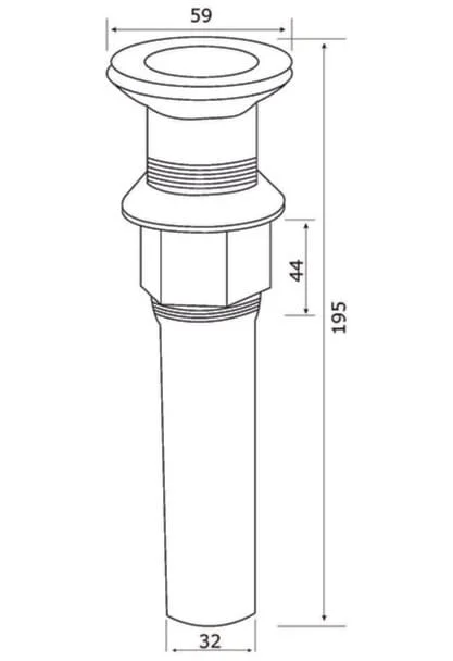 Bản vẽ kỹ thuật đầu xiphong nhấn Clara CP-011BK