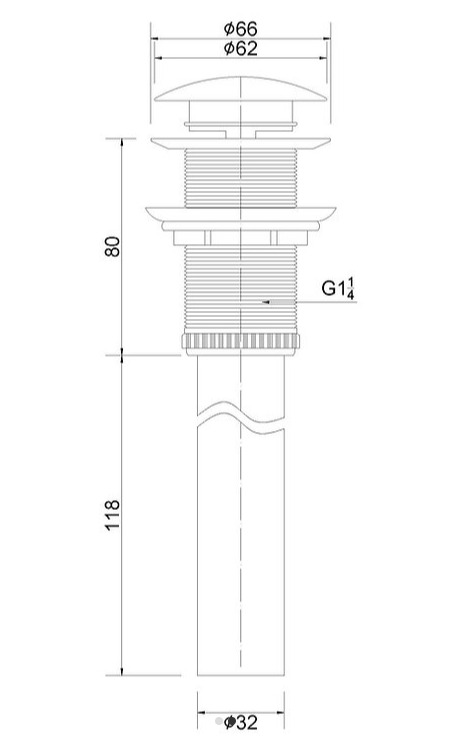 Bản vẽ kỹ thuật đầu xiphong nhấn Clara CP-011BK