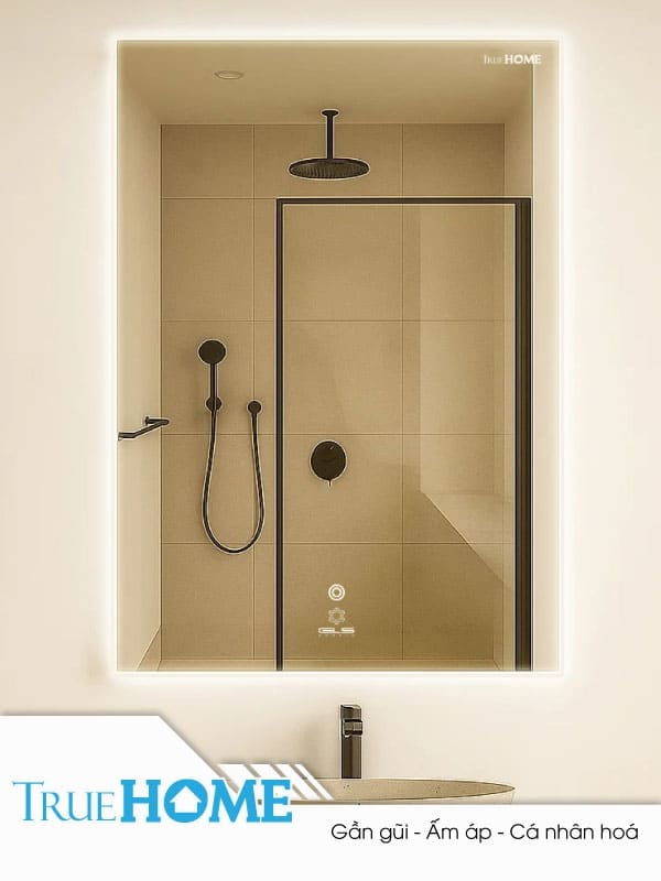 Gương led hình chữ nhật 50x70cm GLS HQ35R38