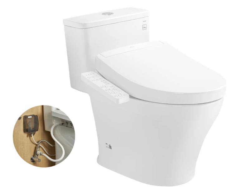 Bồn cầu 1 khối kèm nắp điện tử TOTO MS885CDW23