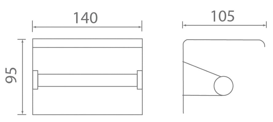 Bản vẽ kỹ thuật lô giấy màu đen Ecobath EC270-03MB