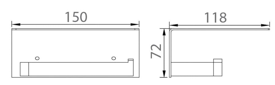 Bản vẽ kỹ thuật lô giấy màu đen Ecobath EC270-03MB