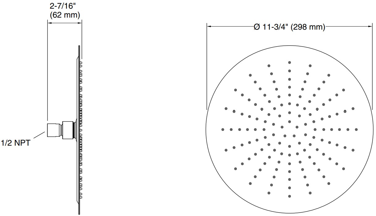 Bản vẽ bát sen 1 chức năng Kallista P32937