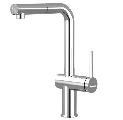 Vòi rửa bát nóng lạnh 3 đường nước Konox Combi Chrome