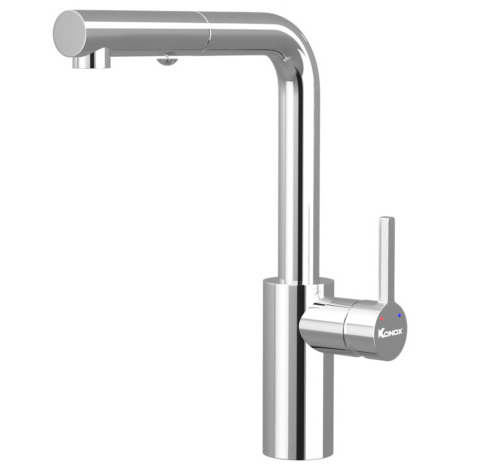 Vòi rửa bát nóng lạnh 3 đường nước Konox Combi Chrome