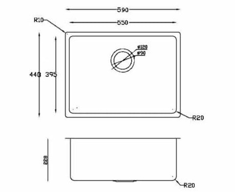 Chậu rửa bát 2 hố Konox KN8246DUA DEKOR