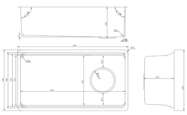 Chậu rửa bát 2 hố Konox KN8246DUA DEKOR
