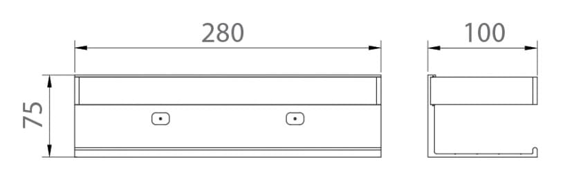 Bản vẽ kỹ thuật kệ để đồ 2 tầng màu vàng Ecobath EC4068-2BG