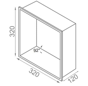 Bản vẽ kỹ thuật kệ để đồ 2 tầng màu vàng Ecobath EC4068-2BG