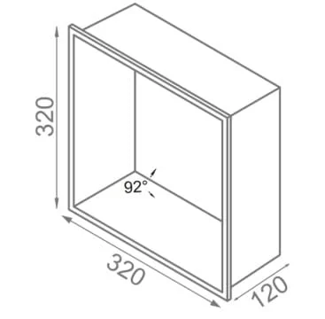Bản vẽ kỹ thuật kệ để đồ 2 tầng màu vàng Ecobath EC4068-2BG