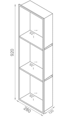 Bản vẽ kỹ thuật kệ để đồ 2 tầng màu vàng Ecobath EC4068-2BG