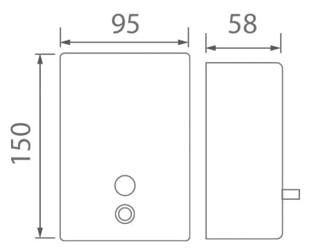 Bản vẽ kỹ thuật khay xà bông treo tường màu đen Ecobath EC270-02MB